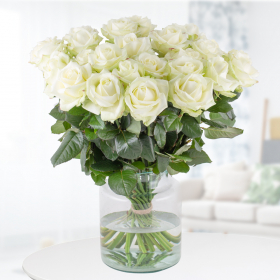 Wei&szlig;e Premium-Rosen (60 cm)