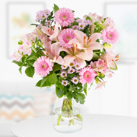 Rosa Gerbera Blumenstrau&szlig;