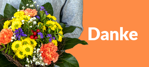 Jetzt Danke mit Blumen sagen Jetzt Danke mit Blumen sagen